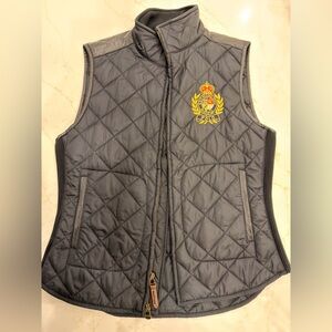 Polo by Ralph Lauren Black Vest with Gold Embroidery